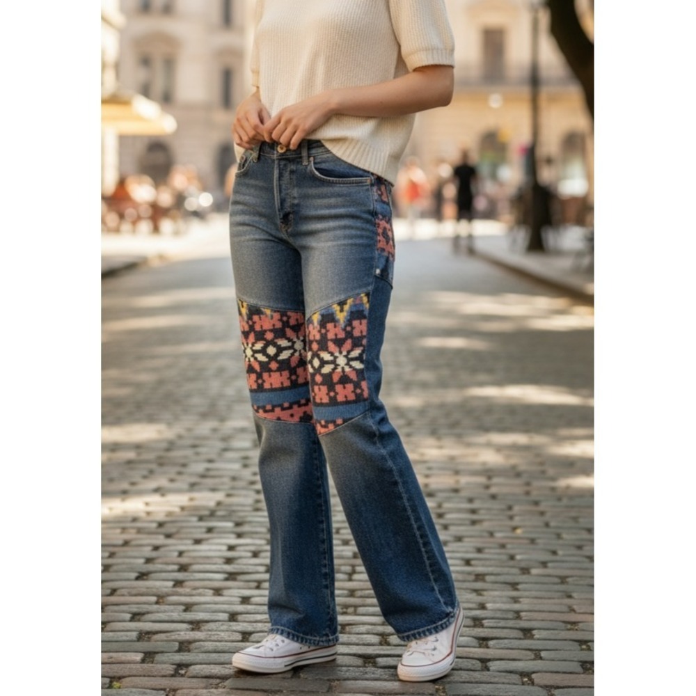 FREE PEOPLE Women's Rocky Mountain Straight Leg Jeans. Sz 24